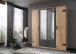 Kleiderschrank >Cheston< in Plankeneiche - 180x198x58cm (BxHxT)