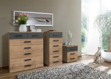 Kommode >Cheston< in Plankeneiche - 46x103x40cm (BxHxT)