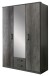 Kleiderschrank >Dieter< in Graphit Digi Steel - 135x198x58cm (BxHxT)