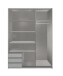 Schwebetürenschrank >Eugenio< in Plankeneiche Graphit - 135x198x64cm (BxHxT)