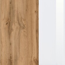 Hängeschrank >Oulu< in Glas Weiß - 40x64x20cm (BxHxT)