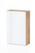 Hängeschrank >Oulu< in Glas Weiß - 40x64x20cm (BxHxT)
