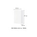 Hängeschrank >Oulu< in Glas Weiß - 40x64x20cm (BxHxT)