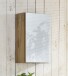 Hängeschrank >Oulu< in Glas Weiß - 40x64x20cm (BxHxT)