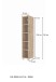 Seitenregal >Oulu< in Wotaneiche - 25x130x35cm (BxHxT)