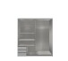 Schwebetürenschrank >Eugenio< in Weiß Beton lichtgrau - 180x198x64cm (BxHxT)