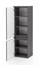 Midischrank >Kopenhagen< in Matt Grau - 40x130x35cm (BxHxT)