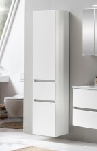 Seitenschrank >Kopenhagen< in Matt Weiß - 40x180x35cm (BxHxT)