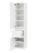 Seitenschrank >Kopenhagen< in Matt Weiß - 40x180x35cm (BxHxT)