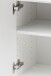 Seitenschrank >Kopenhagen< in Matt Weiß - 40x180x35cm (BxHxT)