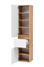 Seitenschrank >Kopenhagen< in Matt Weiß - 40x180x35cm (BxHxT)