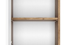 Seitenschrank >Kopenhagen< in Matt Weiß - 40x180x35cm (BxHxT)