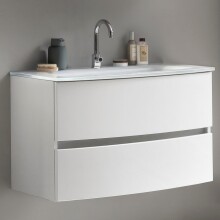 Waschtisch-Set >Kopenhagen< in Matt Weiß - 80x53x49cm (BxHxT)