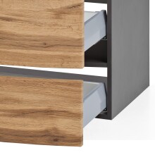 Waschtisch-Set >Kopenhagen< in Wotaneiche - 80x53x49cm (BxHxT)