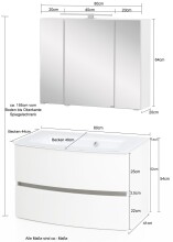 Badezimmer-Set >Kopenhagen< in Wotaneiche - 80x200x49cm (BxHxT)