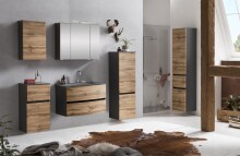 Badezimmer-Set >Kopenhagen< in Wotaneiche - 80x200x49cm (BxHxT)