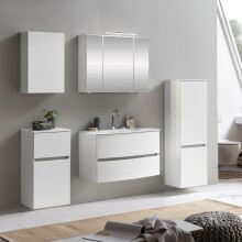 Badezimmer-Set >Kopenhagen< in Matt Weiß - 80x200x49cm (BxHxT)