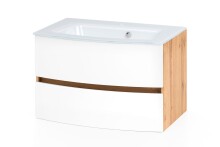Badezimmer-Set >Kopenhagen< in Matt Weiß - 80x200x49cm (BxHxT)