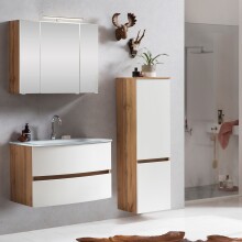 Badezimmer-Set >Kopenhagen< in Matt Weiß - 80x200x49cm (BxHxT)