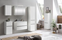 Badezimmer-Set >Kopenhagen< in Matt Weiß - 80x200x49cm (BxHxT)