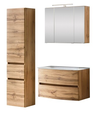 Badezimmer-Set >Kopenhagen< in Wotaneiche - 80x200x49cm (BxHxT)