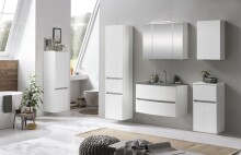 Badezimmer-Set >Kopenhagen< in Matt Weiß - 80x200x49cm (BxHxT)