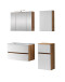 Badezimmer-Set >Kopenhagen< in Matt Weiß - 80x200x49cm (BxHxT)