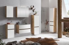Badezimmer-Set >Kopenhagen< in Matt Weiß - 80x200x49cm (BxHxT)