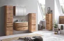Badezimmer-Set >Kopenhagen< in Wotaneiche - 80x200x49cm (BxHxT)