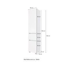 Badezimmer-Set >Kopenhagen< in Matt Weiß - 80x200x49cm (BxHxT)