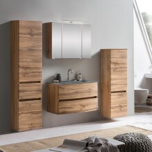 Badezimmer-Set >Kopenhagen< in Wotaneiche - 80x200x49cm (BxHxT)