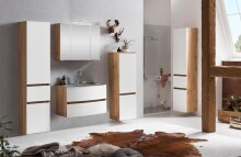 Badezimmer-Set >Kopenhagen< in Matt Weiß - 80x200x49cm (BxHxT)