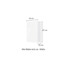 Badezimmer-Set >Kopenhagen< in Matt Weiß - 80x200x49cm (BxHxT)