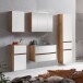Badezimmer-Set >Kopenhagen< in Matt Weiß - 80x200x49cm (BxHxT)