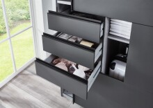 Schwebetürenschrank >Susanetta< in Graphit - 225x210x64cm (BxHxT)