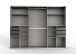 Schwebetürenschrank >Susanetta< in Plankeneiche Graphit - 270x210x64cm (BxHxT)