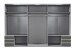 Schwebetürenschrank >Eugenio< in Weiß Graphit - 270x210x65cm (BxHxT)