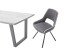 Esszimmerstuhl >Agrafa< (2-er Set) in Grau aus Metall - 54x90x60cm (BxHxT)
