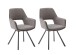 Esszimmerstuhl >Agrafa< (2-er Set) in Braun aus Metall - 58x90x60cm (BxHxT)
