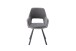 Esszimmerstuhl >Agrafa< (2-er Set) in Grau aus Metall - 58x90x60cm (BxHxT)