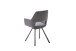 Esszimmerstuhl >Agrafa< (2-er Set) in Grau aus Metall - 58x90x60cm (BxHxT)