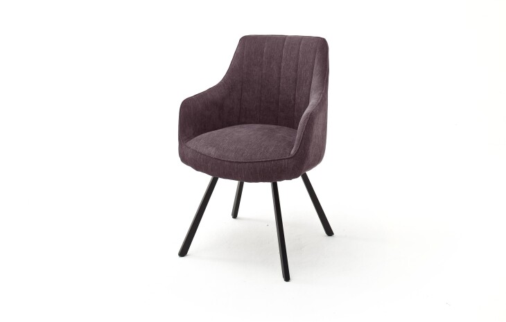 Esszimmerstuhl >Sami< (2-er Set) in Merlot aus Metall - 60x87x61cm (BxHxT)