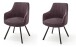 Esszimmerstuhl >Sami< (2-er Set) in Merlot aus Metall - 60x87x61cm (BxHxT)