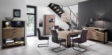 Esszimmerstuhl >Salta< (2-er Set) in Merlot aus Metall - 48x96x64cm (BxHxT)