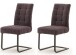 Esszimmerstuhl >Salta< (2-er Set) in Merlot aus Metall - 48x96x64cm (BxHxT)