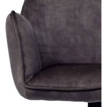 Polsterdrehstuhl >Ottawa< (2-er Set) in Anthrazit aus Metall - 60x89x64cm (BxHxT)