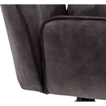 Polsterdrehstuhl >Ottawa< (2-er Set) in Anthrazit aus Metall - 60x89x64cm (BxHxT)