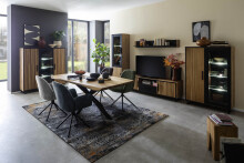 Polsterdrehstuhl >Ottawa< (2-er Set) in Anthrazit aus Metall - 60x89x64cm (BxHxT)