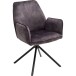 Polsterdrehstuhl >Ottawa< (2-er Set) in Anthrazit aus Metall - 60x89x64cm (BxHxT)