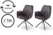 Polsterdrehstuhl >Ottawa< (2-er Set) in Anthrazit aus Metall - 60x89x64cm (BxHxT)